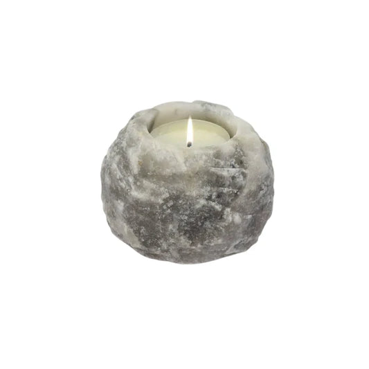 Natural Candle Holder - Grey x 2