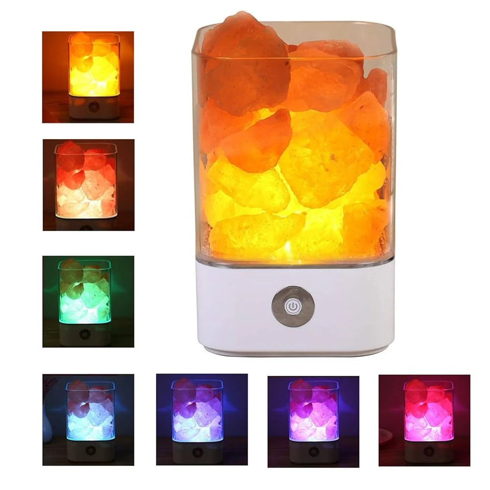 Multi Color Crystal USB Salt Lamp with Chunks