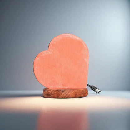 USB Heart Salt Lamp Multi Color
